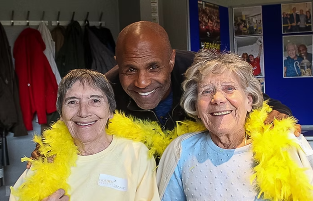 Luthor Blissett with some of our supporters