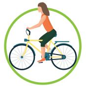 Woman cycling