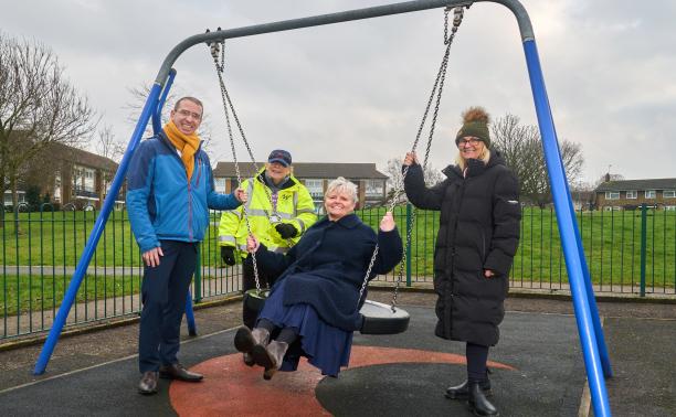 New zip wire and swing in Holywell play area thanks to grant from council