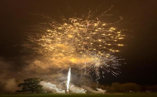 Orange fireworks